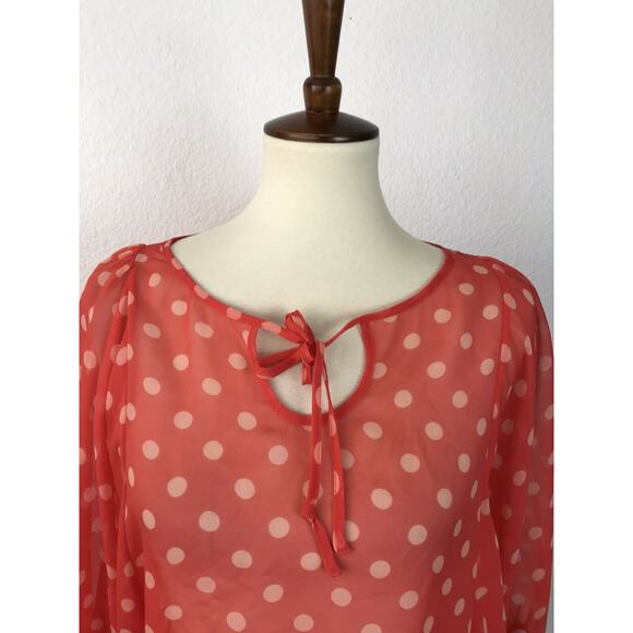 Hi There From Karen Walker Semi Sheer Polka Dot Top - Picture 2 of 6